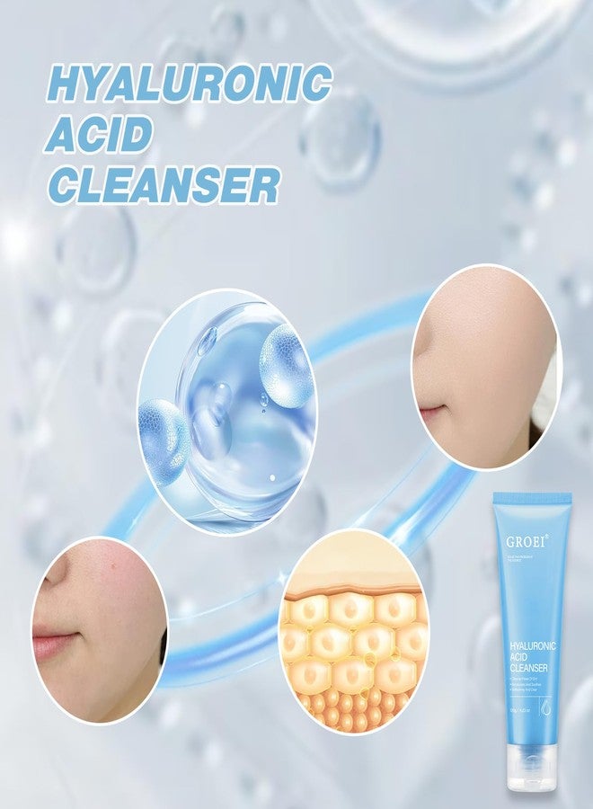 GROEI Hyaluronic Acid Cleanser, Face Wash with Tea Extracts, Gentle Pore Cleanser for Oily & Dry Skin, 4.23 oz (1PC) - Image 5